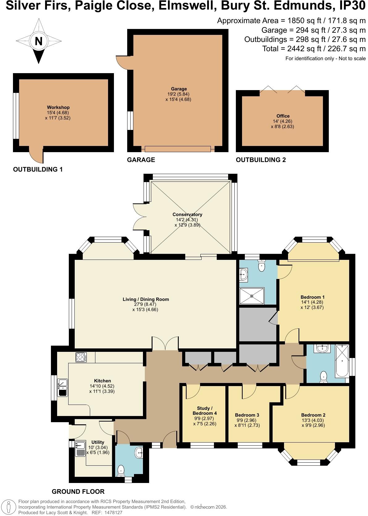 Paigle Close, Elmswell, Bury St. Edmunds, IP30 floorplan