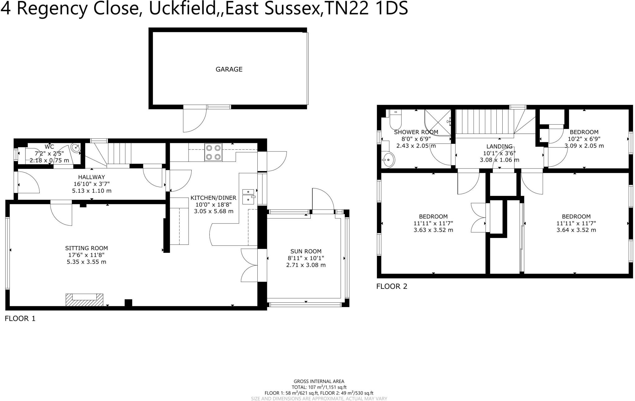 Regency Close, Uckfield, East Sussex, TN22 floorplan