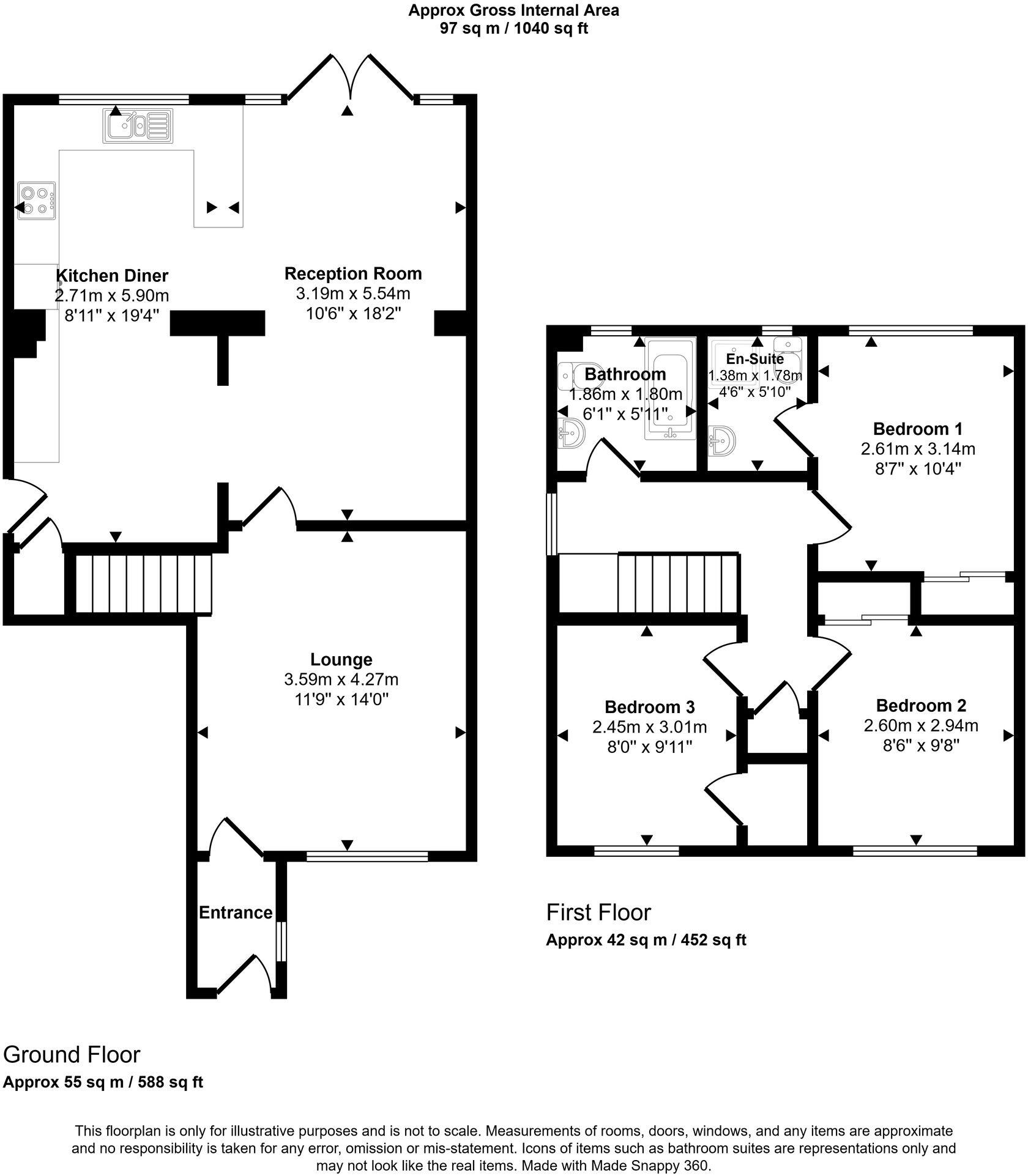 1 Dalmore Way, Irvine, KA11 2BT floorplan