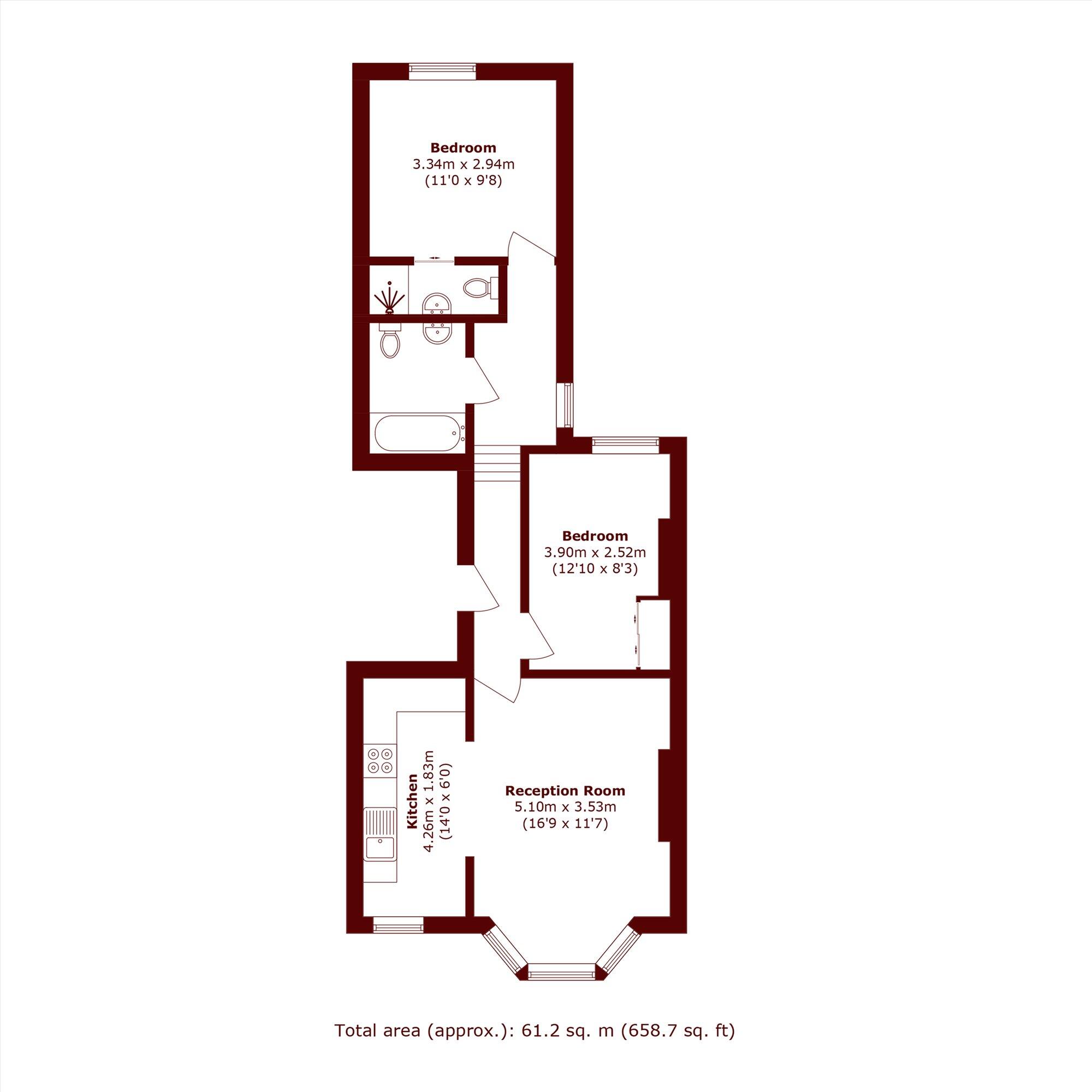 Chelsham Road, London floorplan