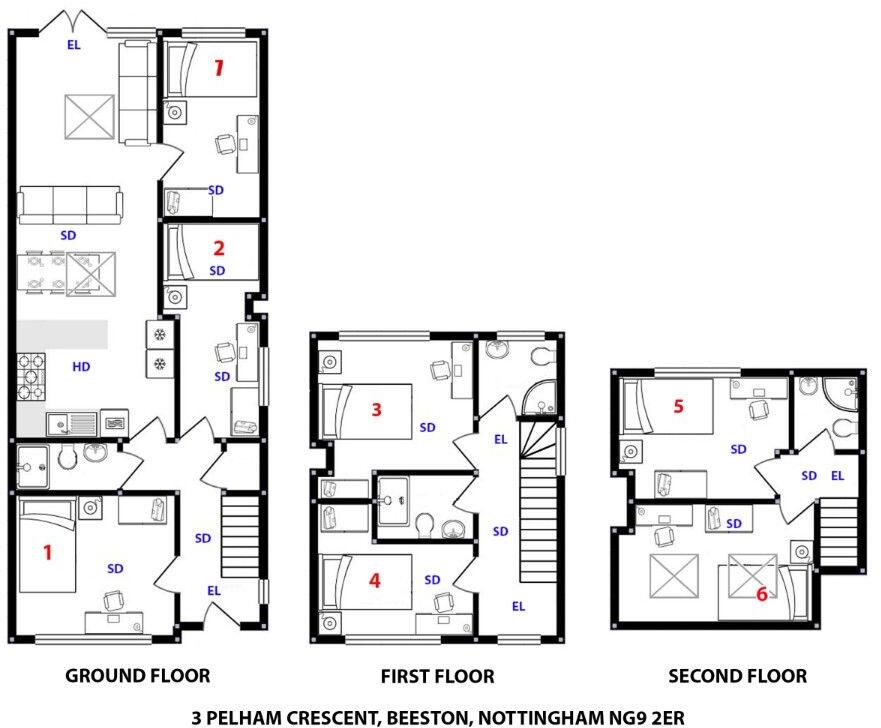 Pelham Crescent, Beeston NG9 floorplan