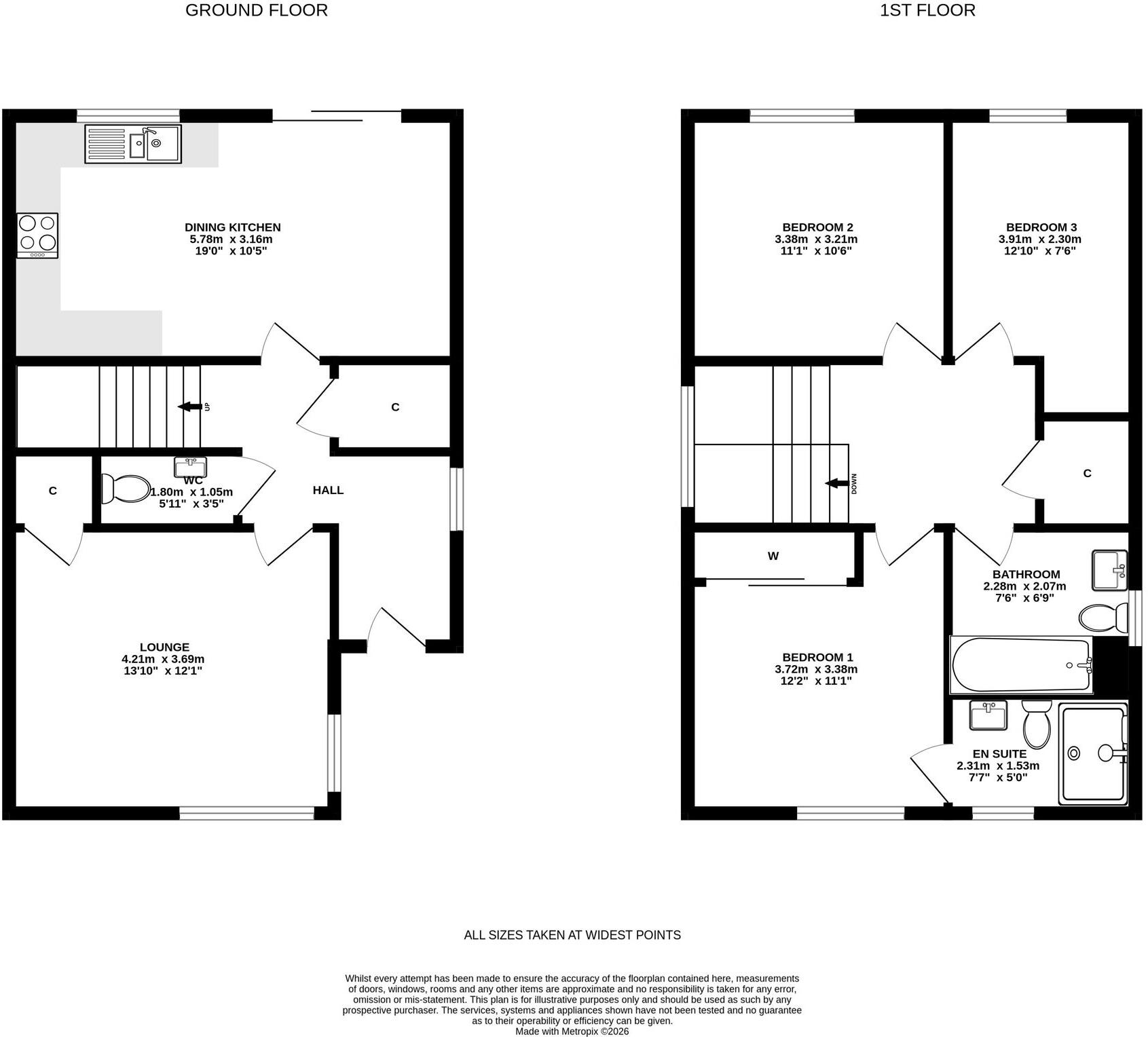 2 Bute Way, Ayr, KA7 4BF floorplan