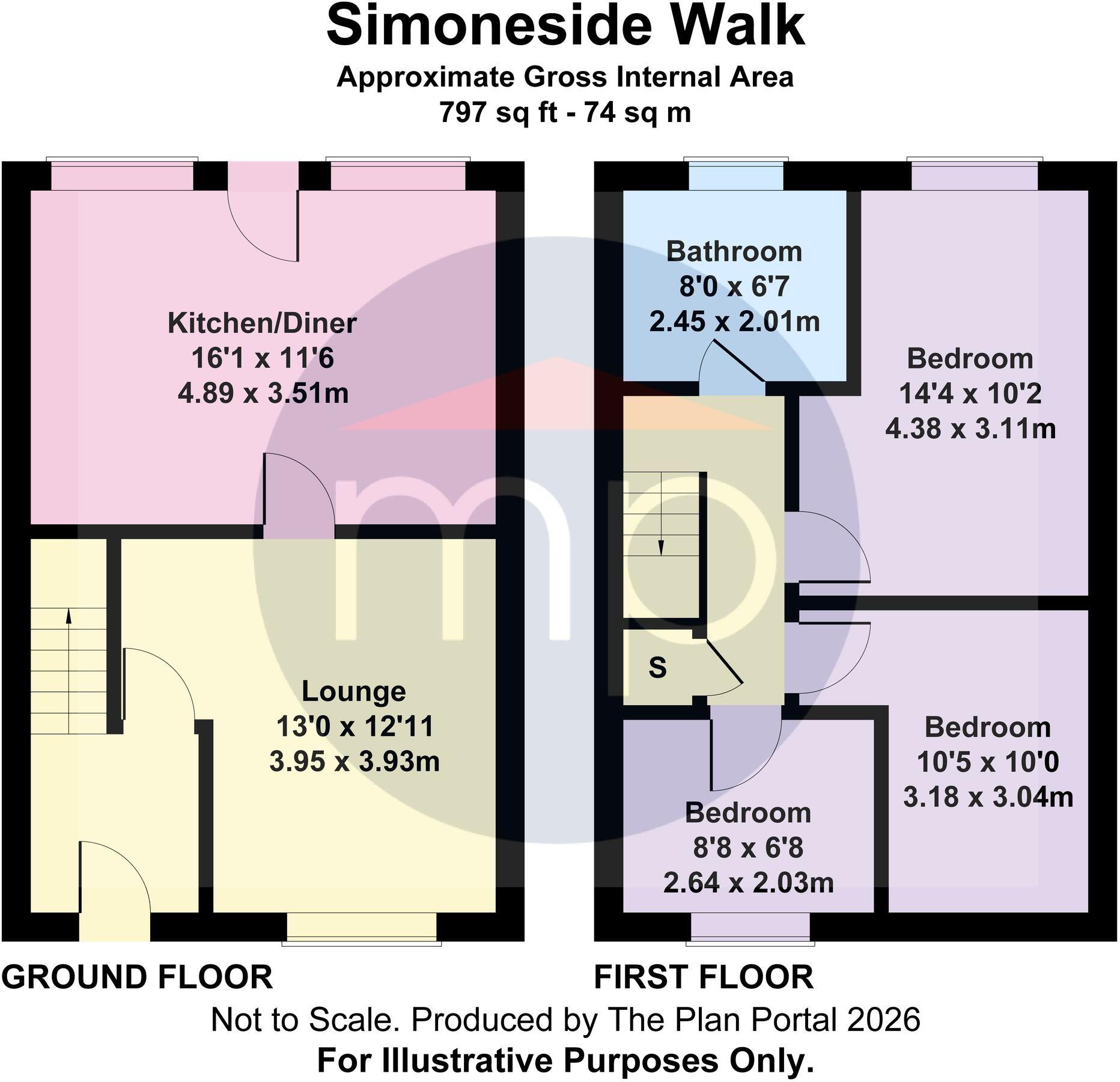 Simonside Walk, Ormesby, TS7 floorplan