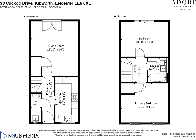 Cuckoo Drive, LE8 floorplan