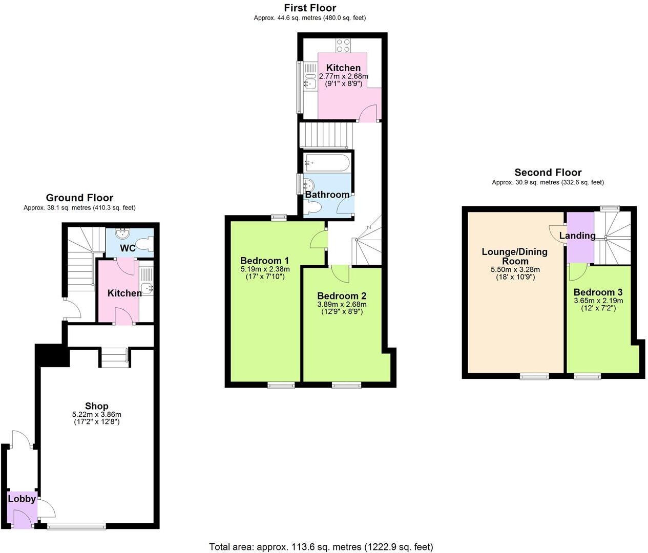 4 Frenchgate, Richmond floorplan