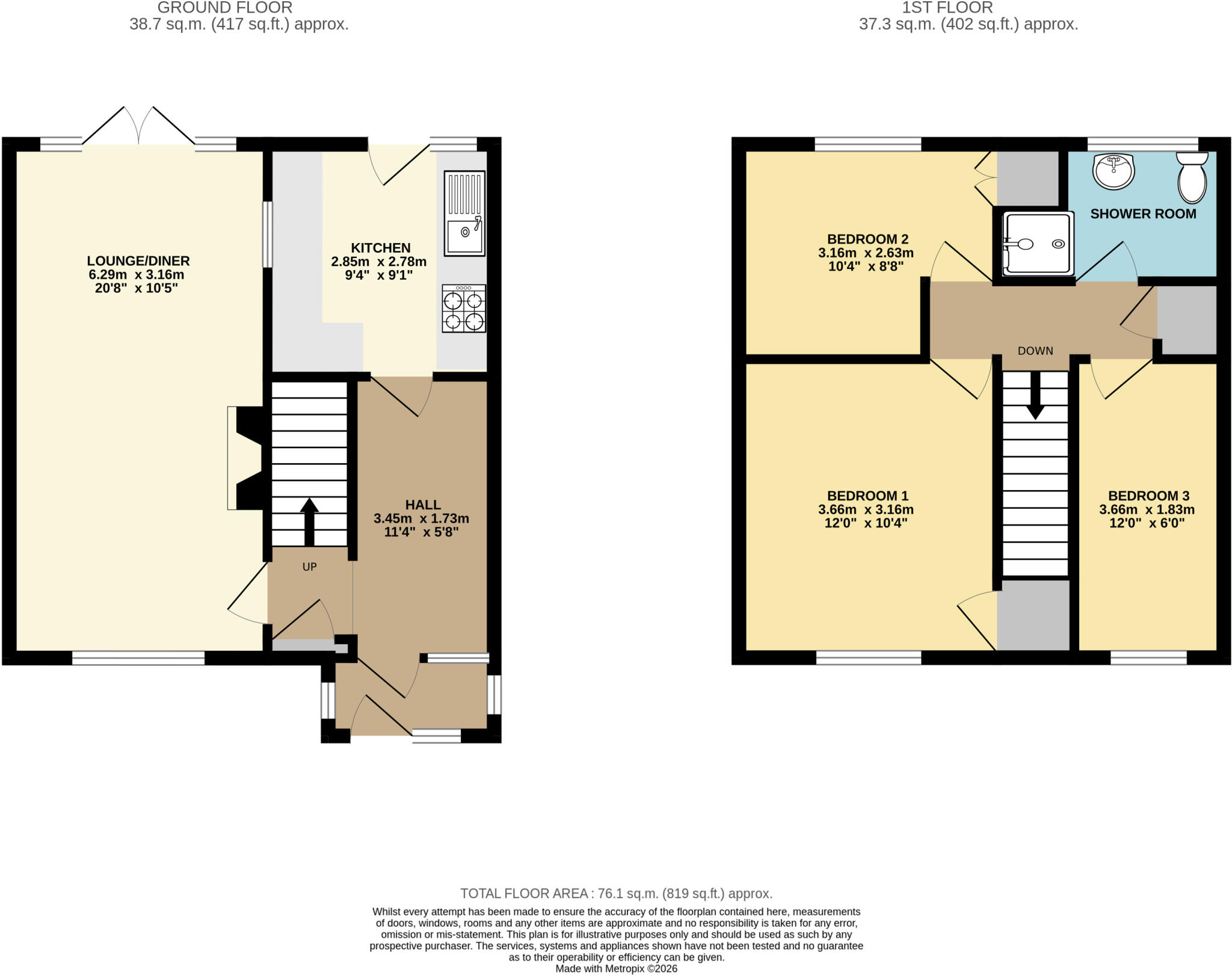 Forfar Drive, Bletchley, MK3 floorplan