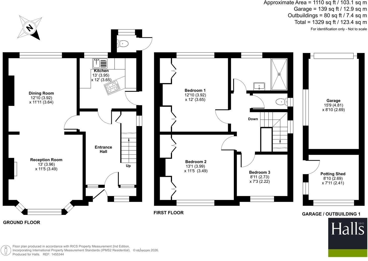 104 Monkmoor Road, Shrewsbury, SY2 5BN floorplan