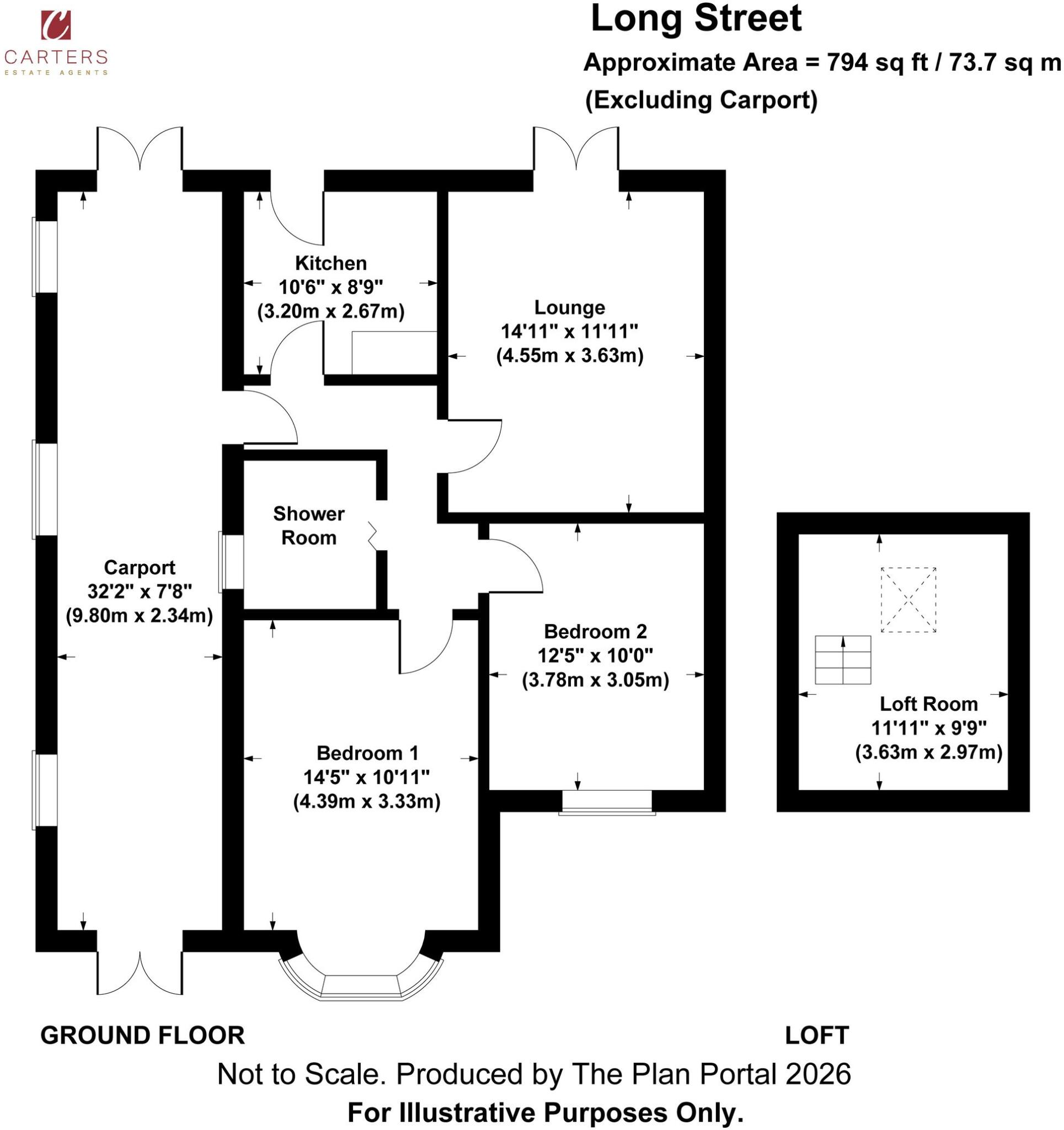 Long Street, Bulkington, CV12 floorplan