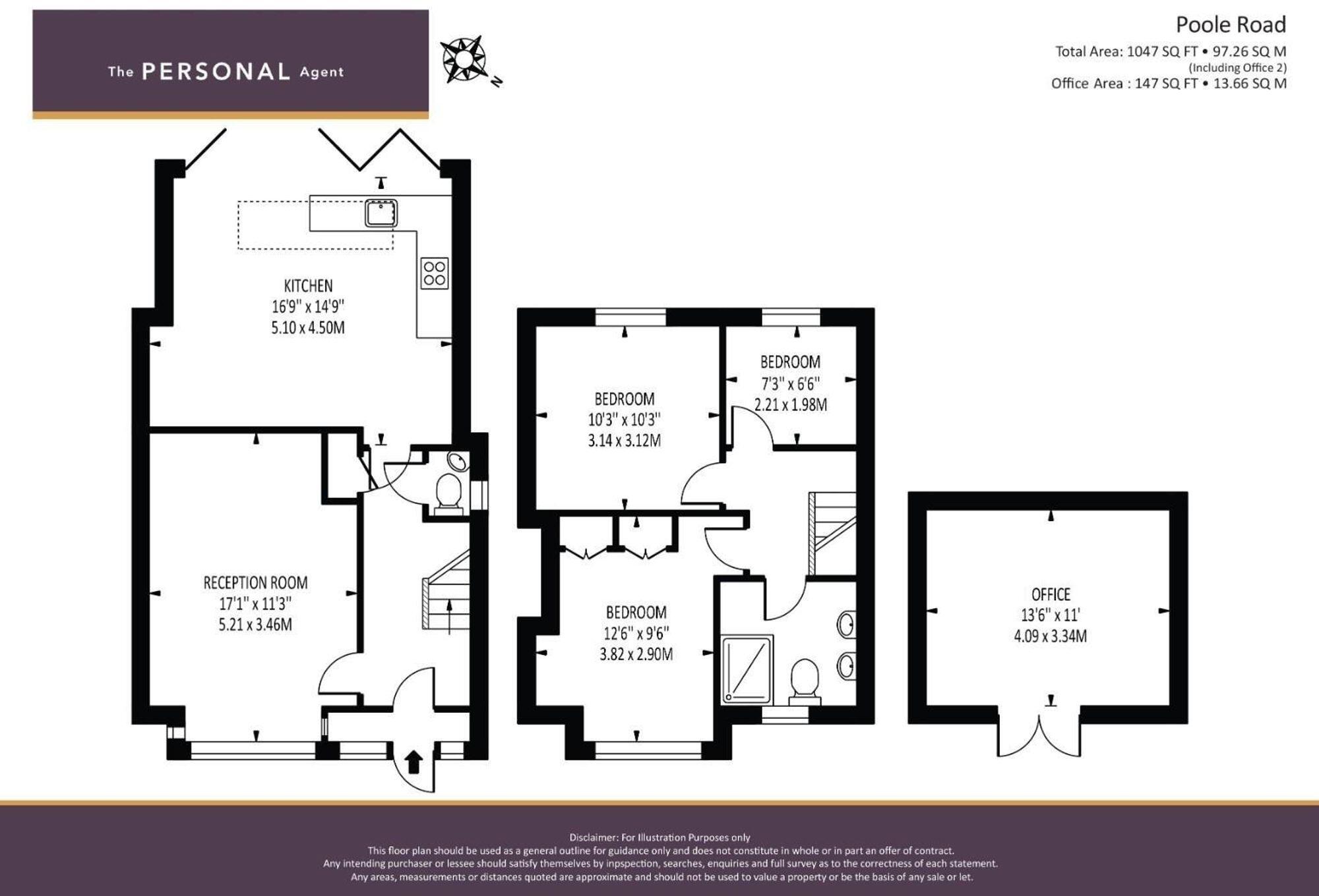 Poole Road, Epsom, KT19 floorplan
