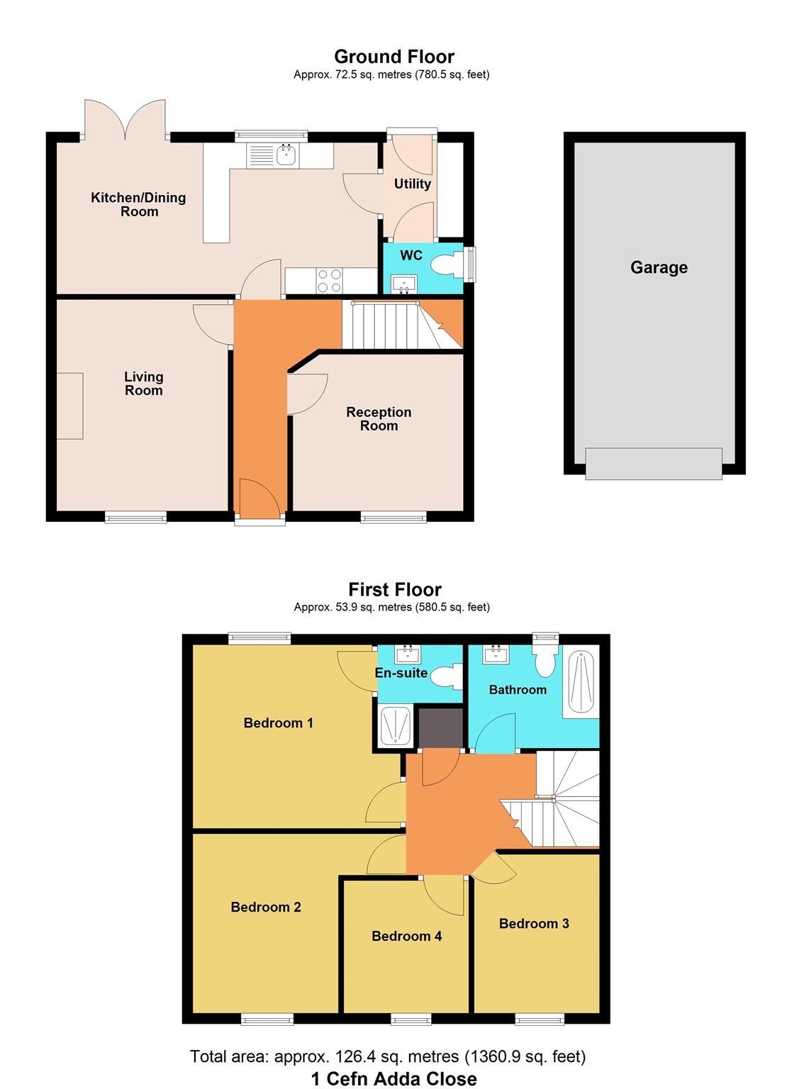 Cefn Adda Close, Newport floorplan