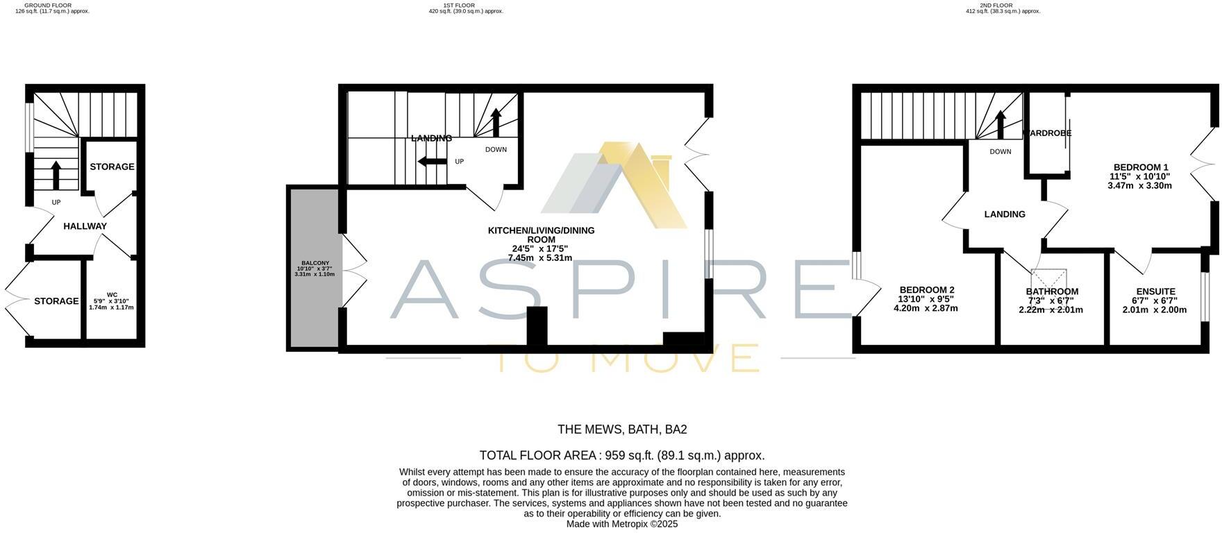 The Mews, Victoria Bridge Road, Bath, BA2 floorplan