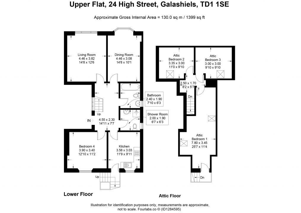 The Penthouse, 24, High Street, Galashiels, TD1 1SE floorplan