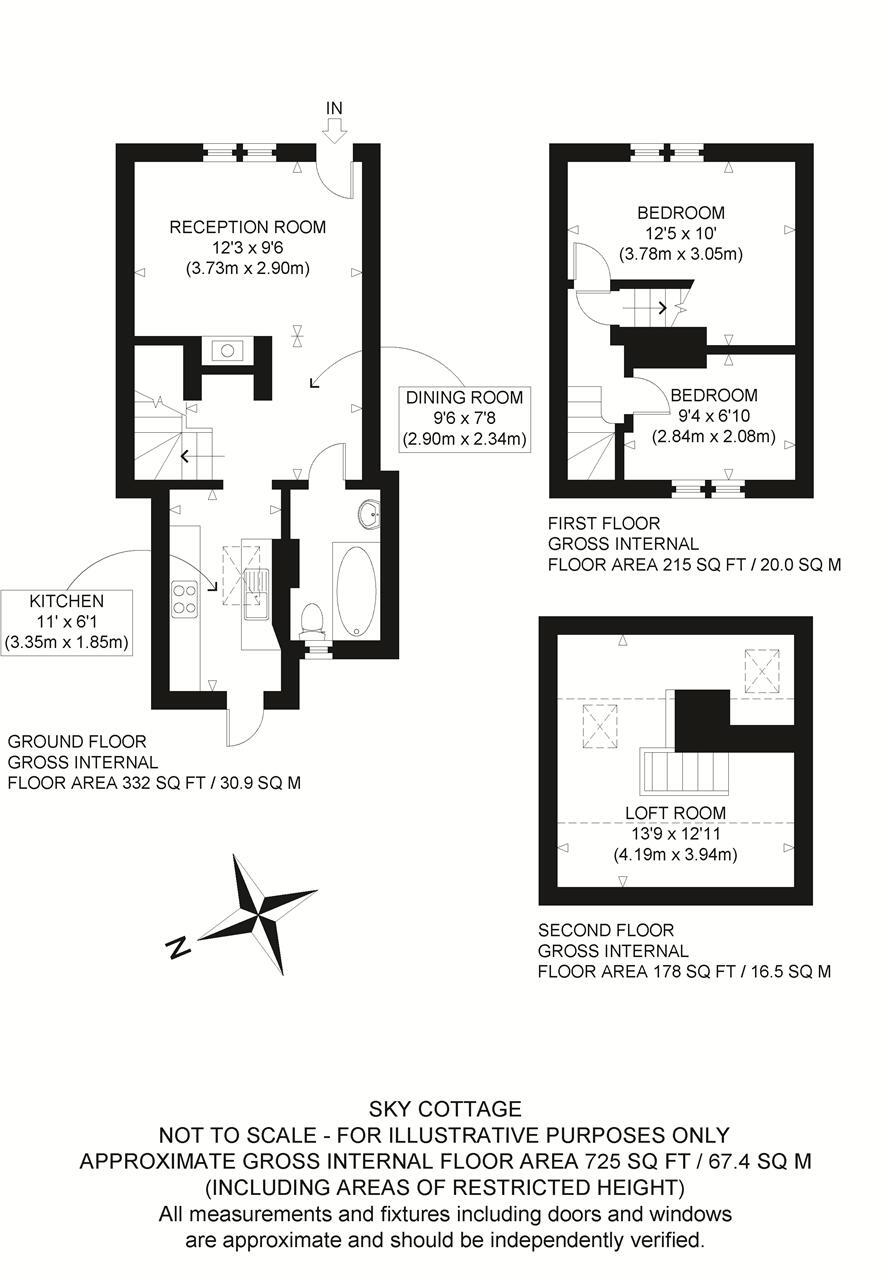 Sky Cottage, Blooden, Adisham floorplan