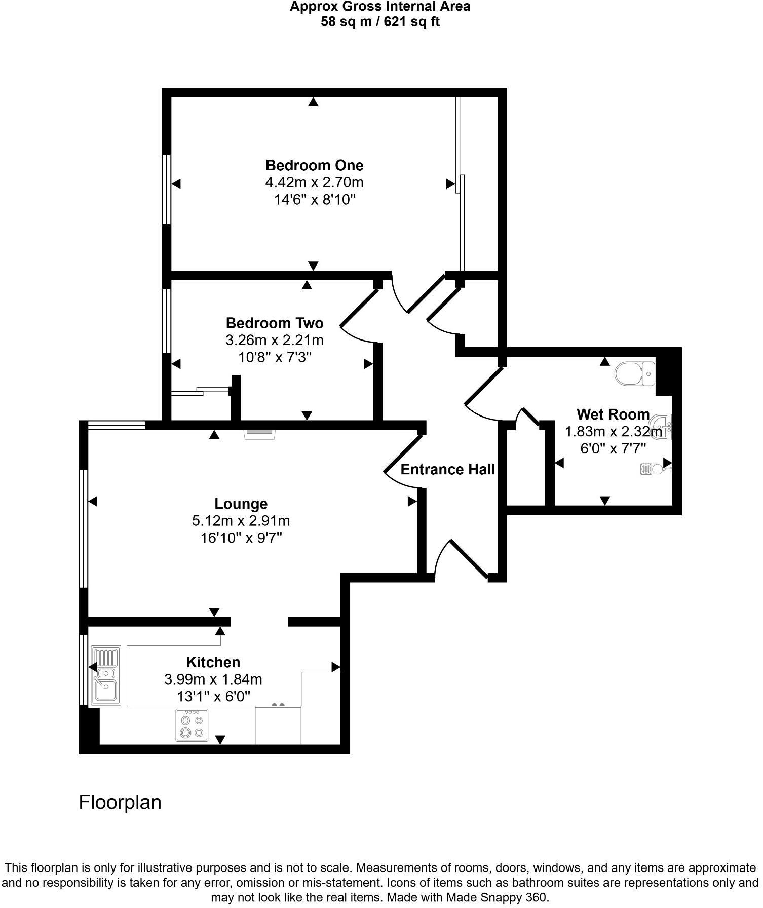 Kingsway, Hove, East Sussex, BN3 floorplan