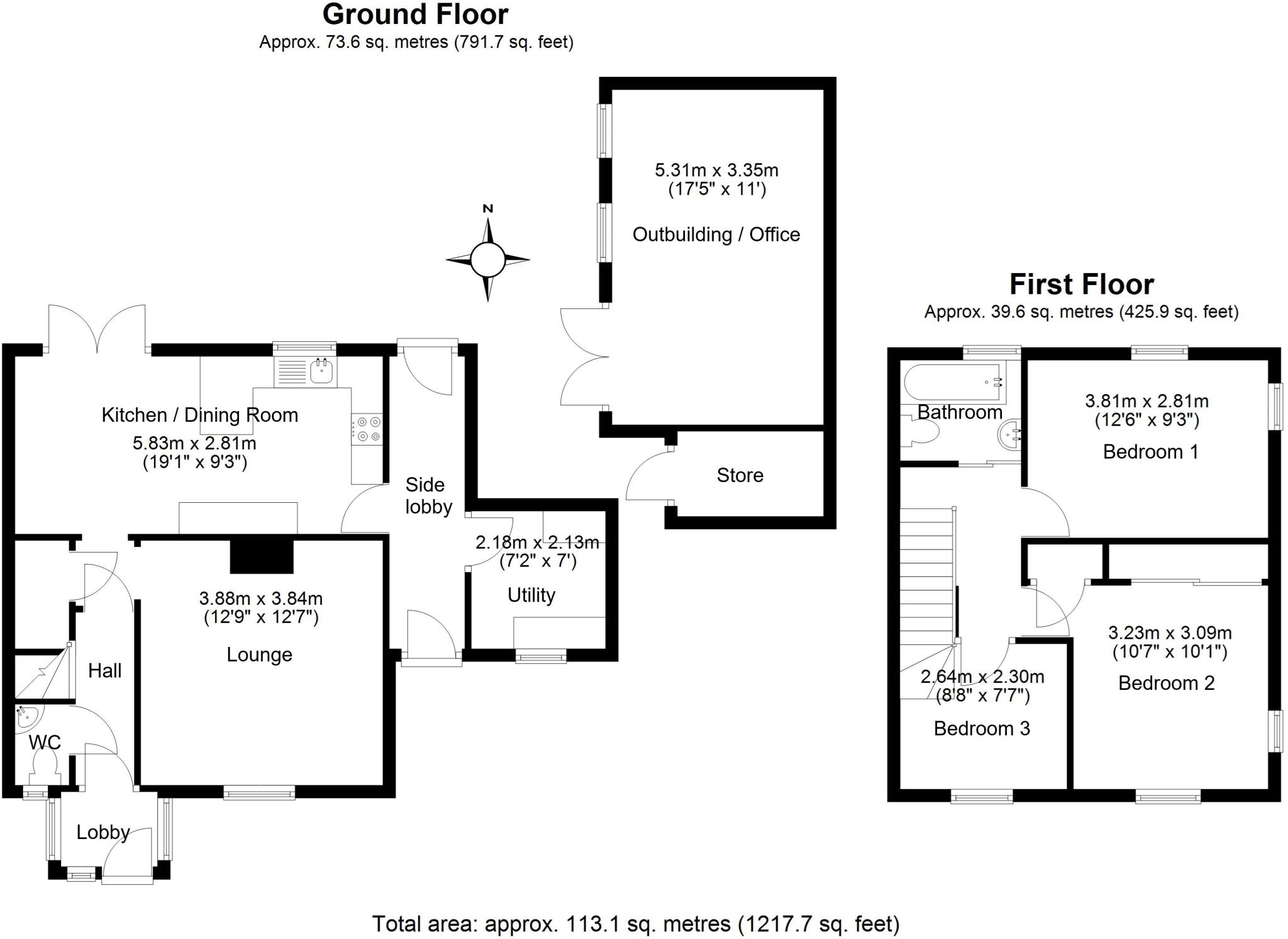 Three Stiles, Benington, Hertfordshire, SG2 floorplan