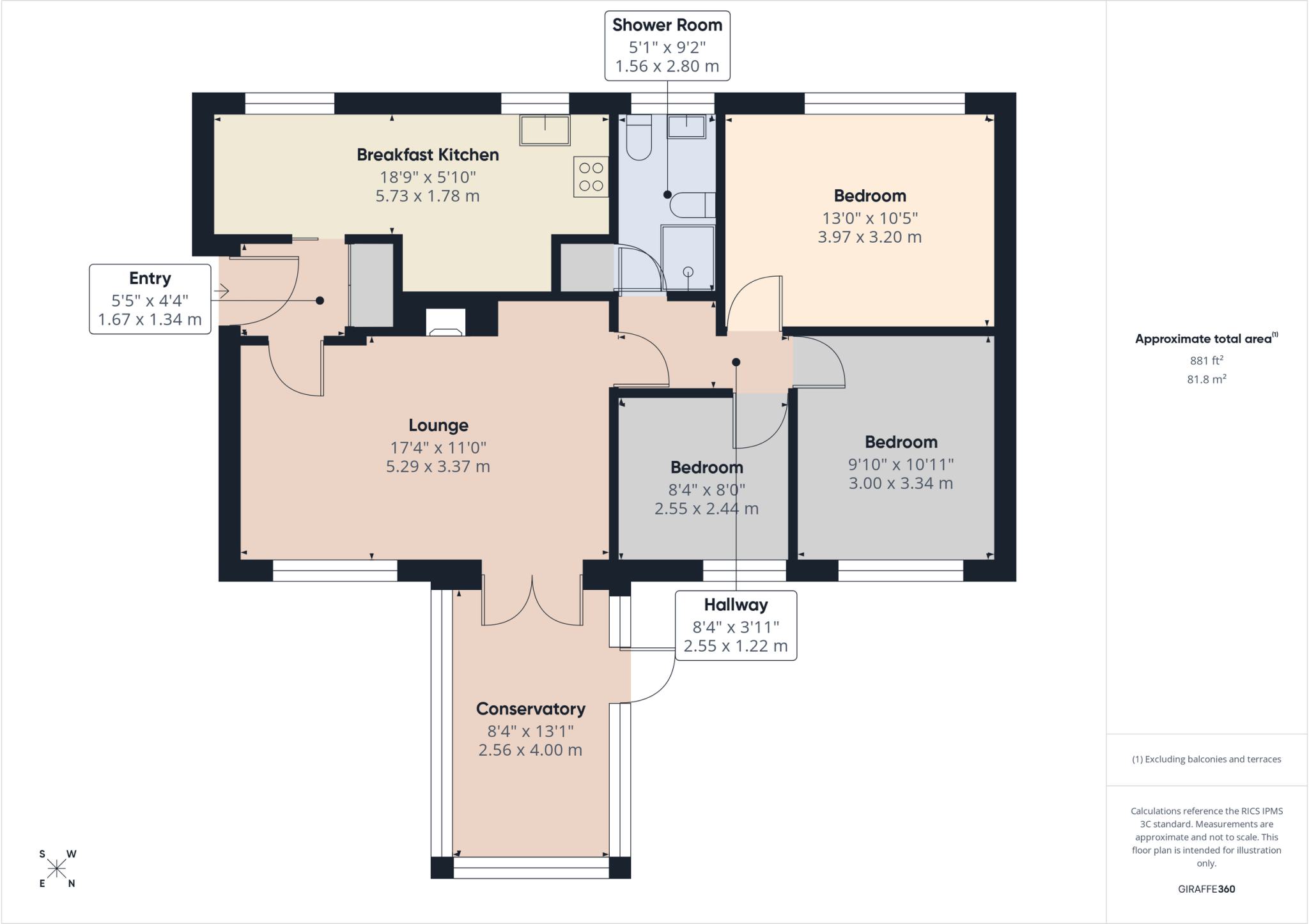 Rydal Close, Allestree floorplan