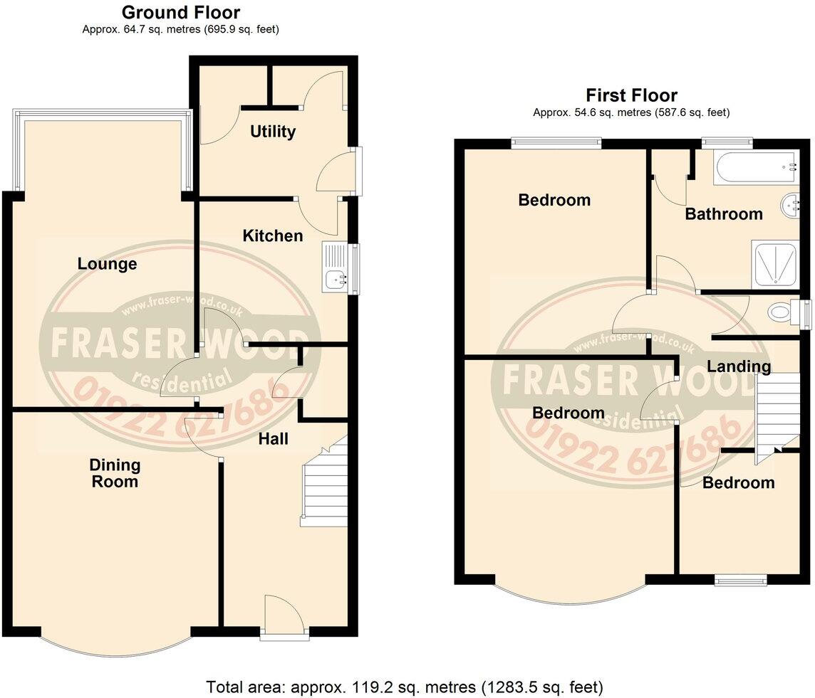 202 Lichfield Road, Walsall Wood, Walsall, WS9 floorplan
