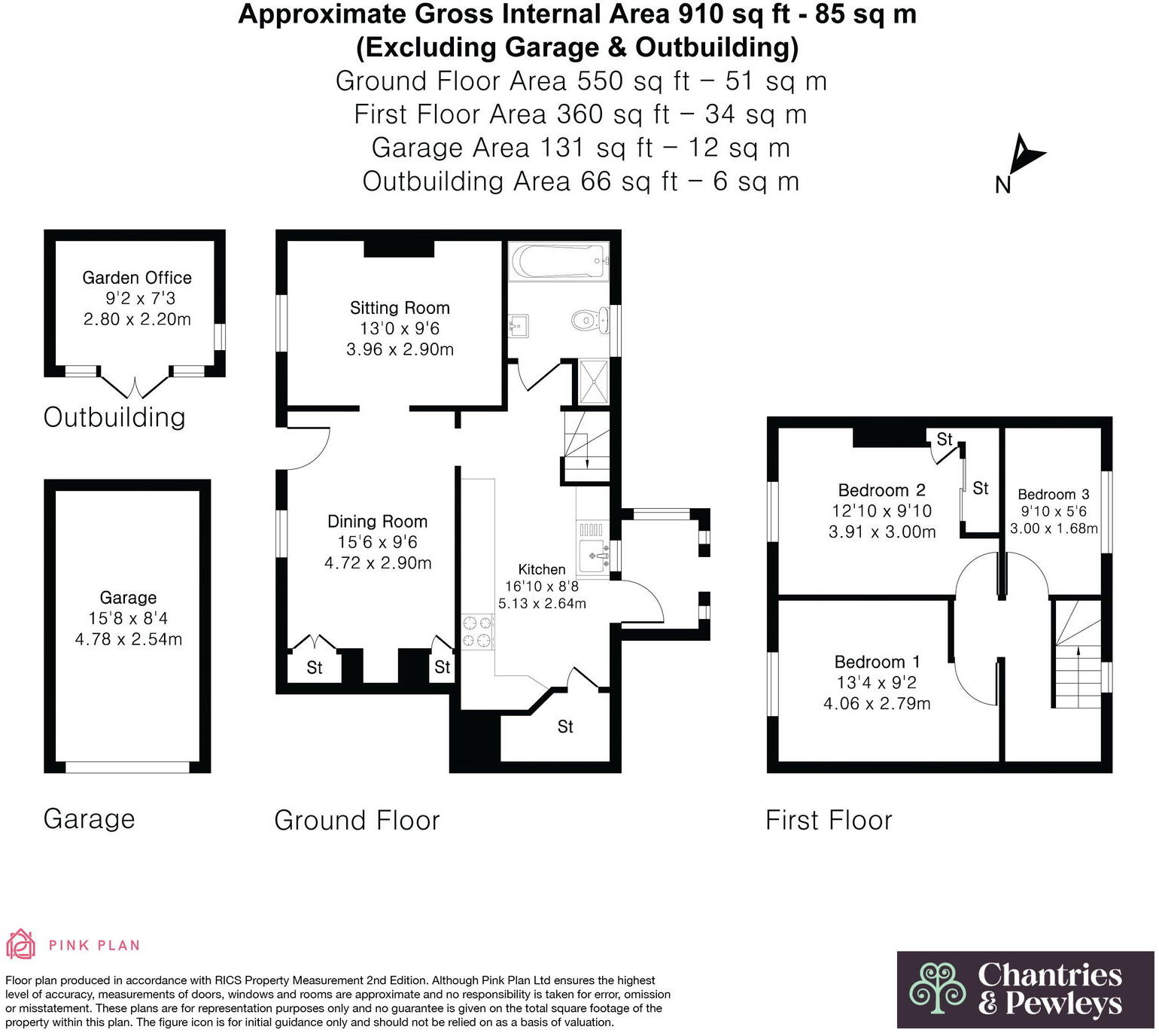 128 Binscombe, Godalming, GU7 3QL floorplan