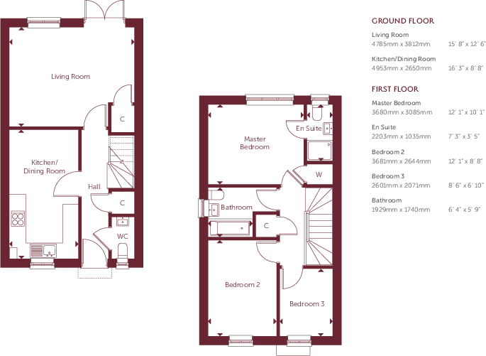 Maddoxford Gardens, Boorley Green floorplan