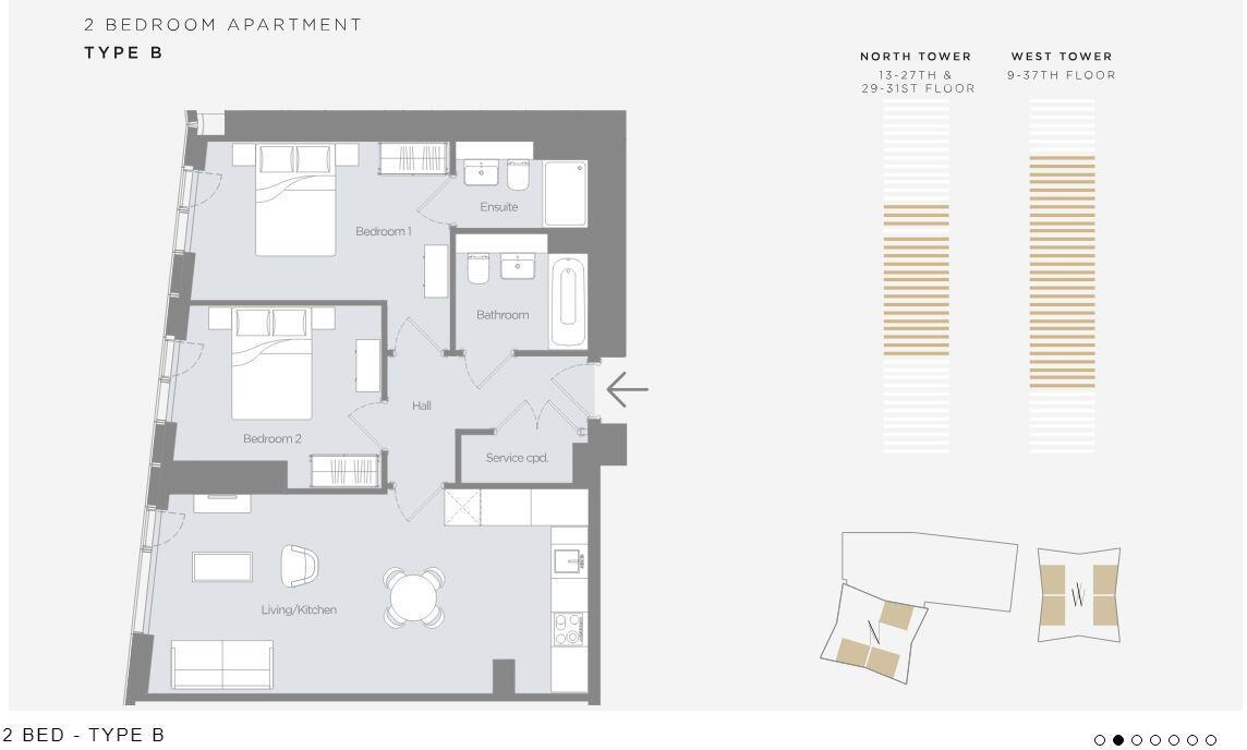 The Residences Manchester, Deansgate Square, Greater Manchester M15 floorplan
