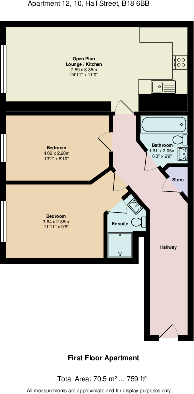 Hall Street, Birmingham floorplan