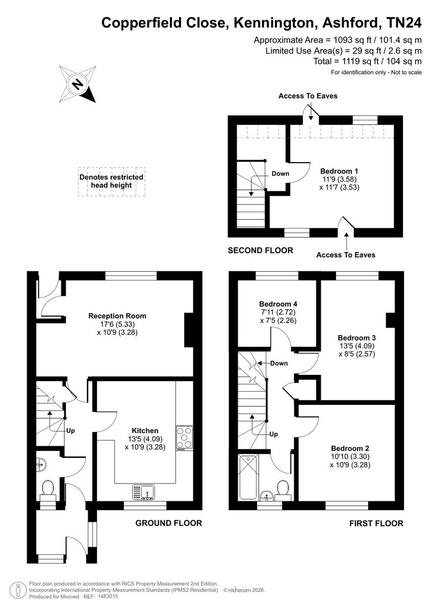 Copperfield Close, Ashford, TN24 9 floorplan