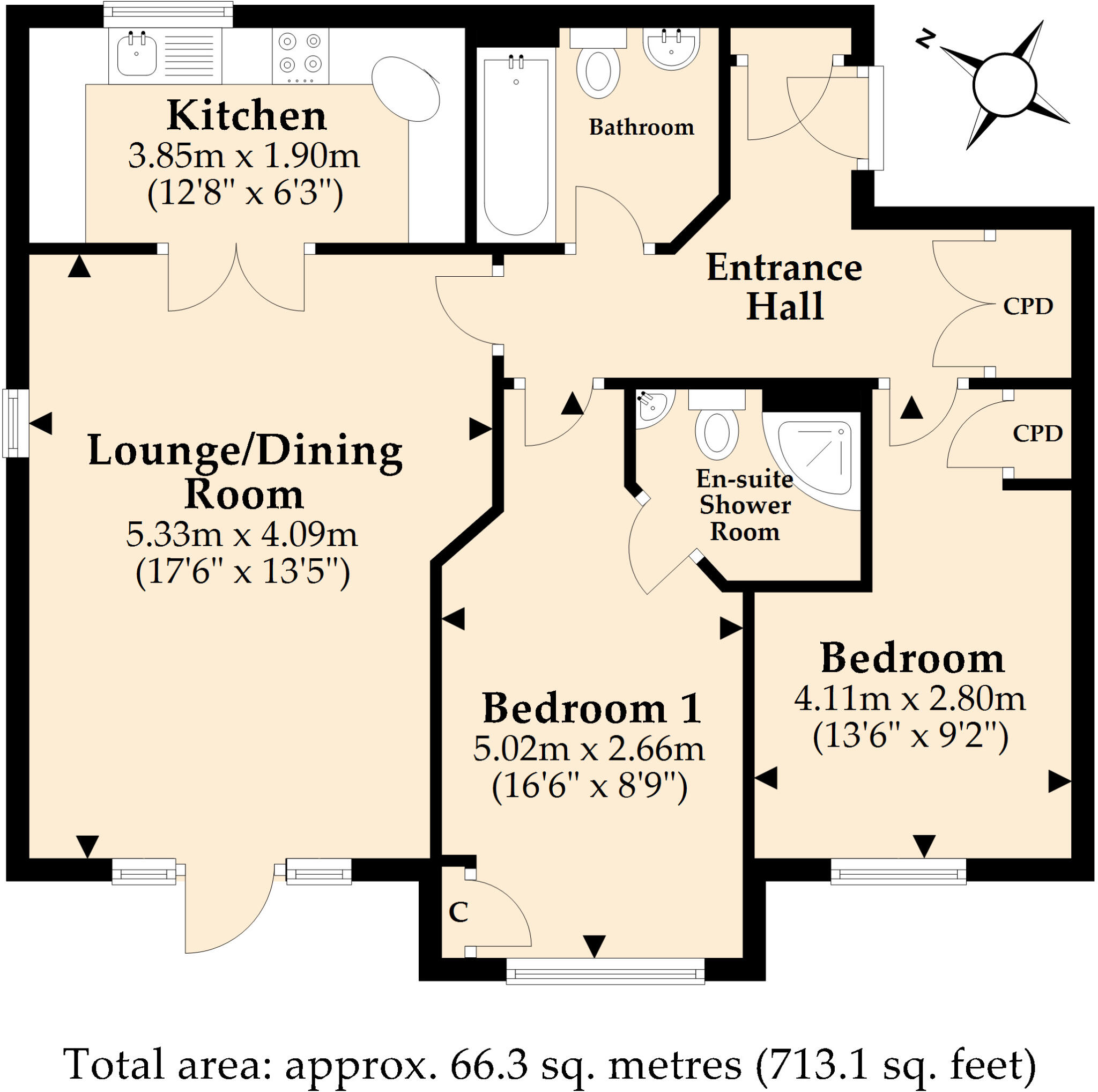 Hollybrook, 114 Station Road, West Moors, Ferndown, BH22 floorplan