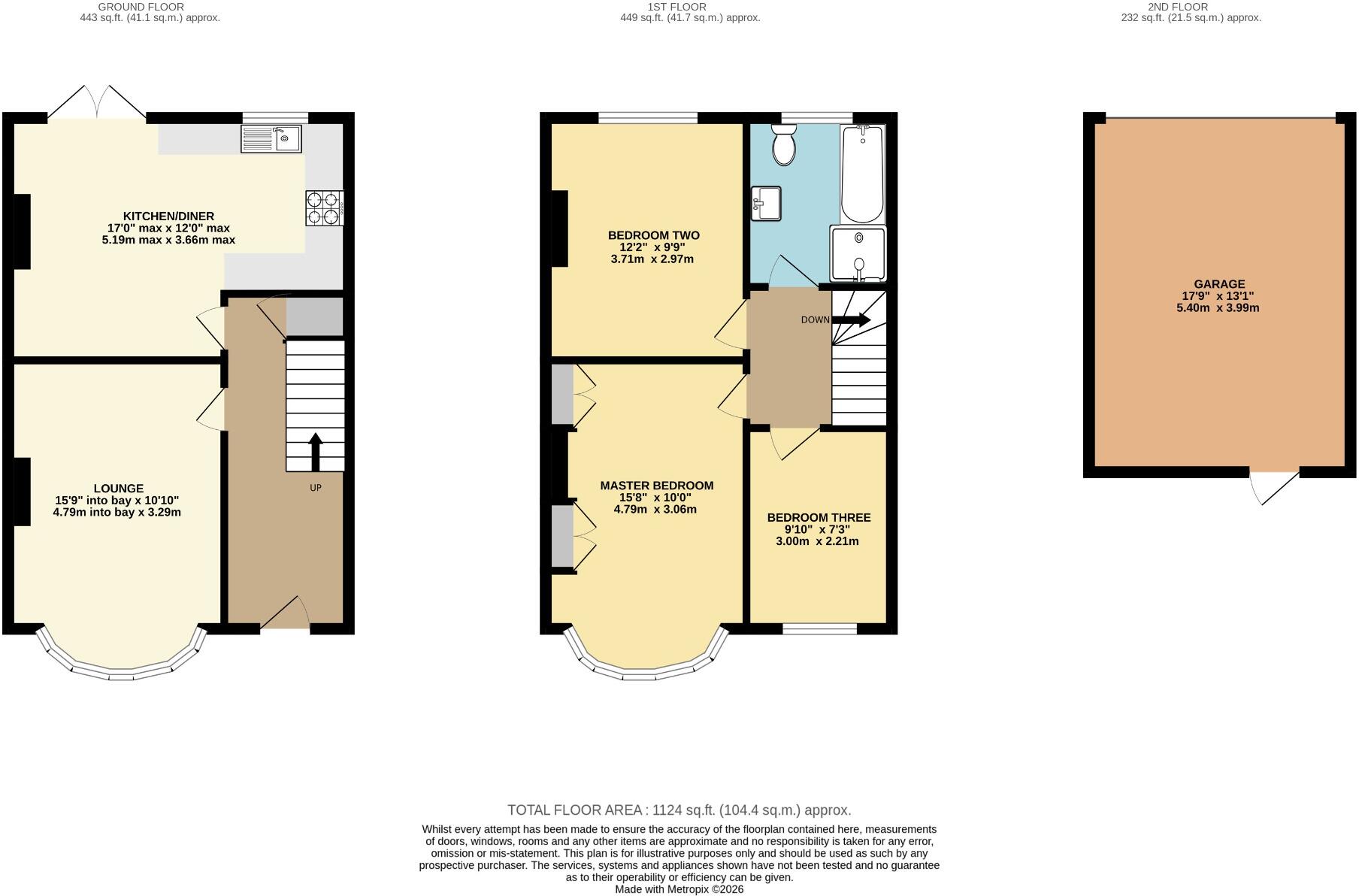 Bitterne! No Forward Chain! Large Garage! Partial Water Views! floorplan