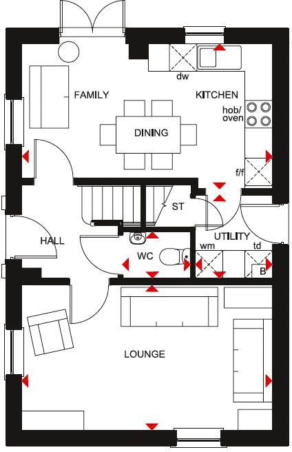 Saxon Way,
Bedford,
Bedfordshire
MK404GP floorplan