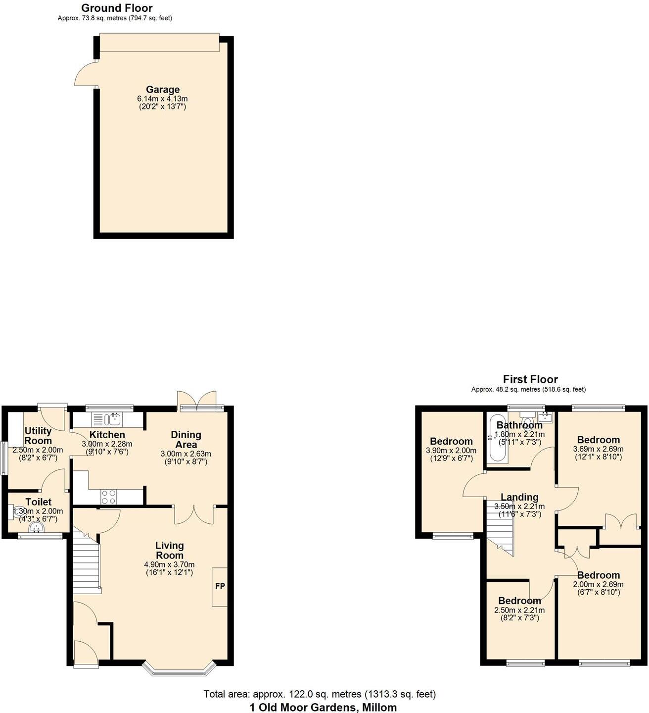 Old Moor Gardens, MILLOM floorplan
