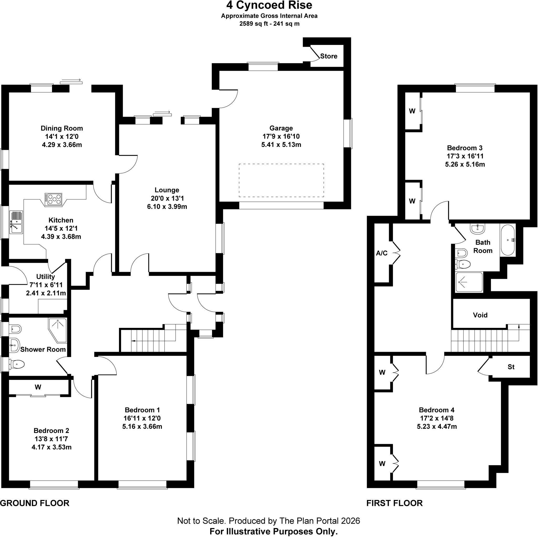 Cyncoed Rise, Cyncoed, Cardiff., CF23 floorplan