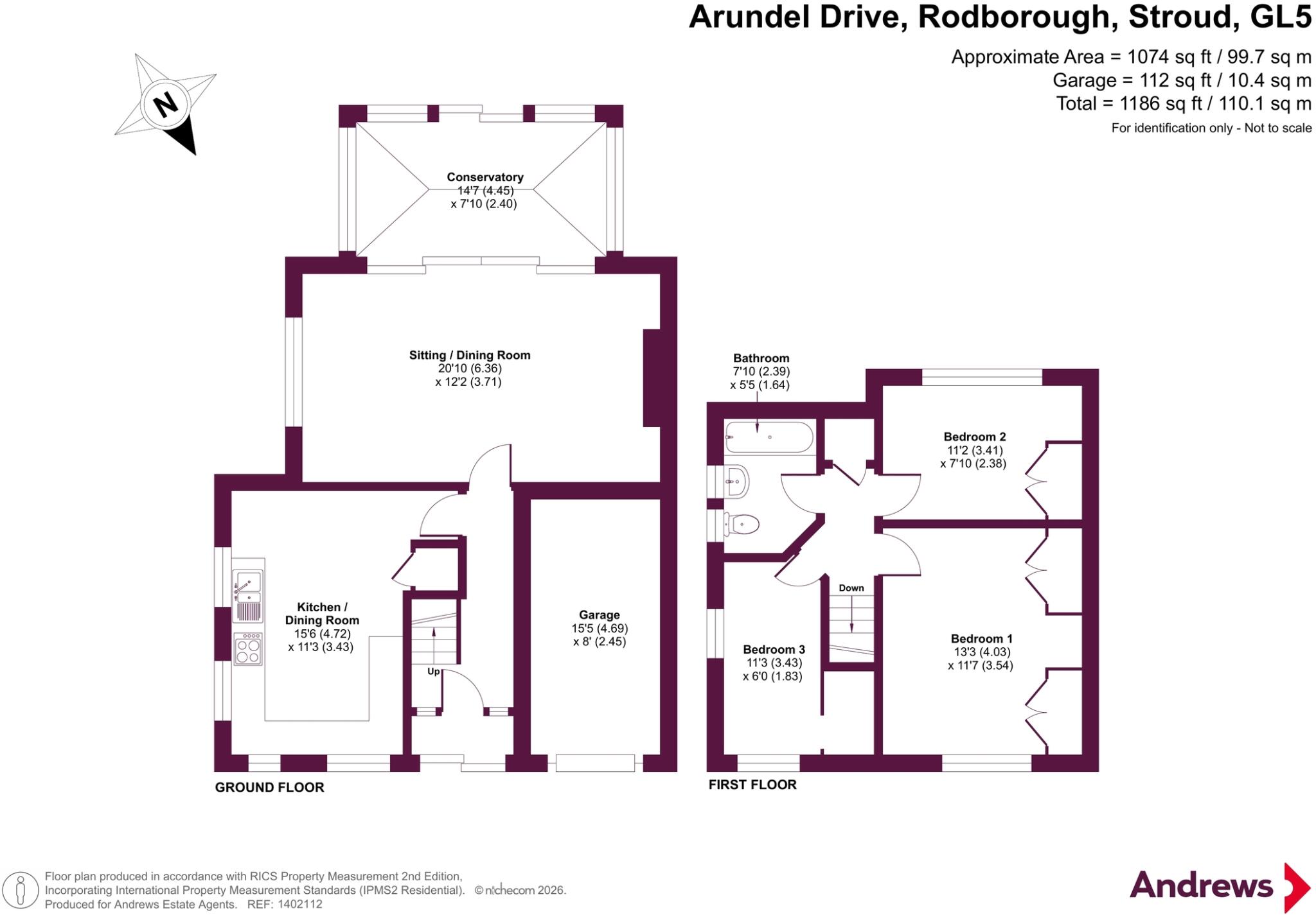 Arundel Drive, Rodborough, Stroud, Gloucestershire, GL5 floorplan