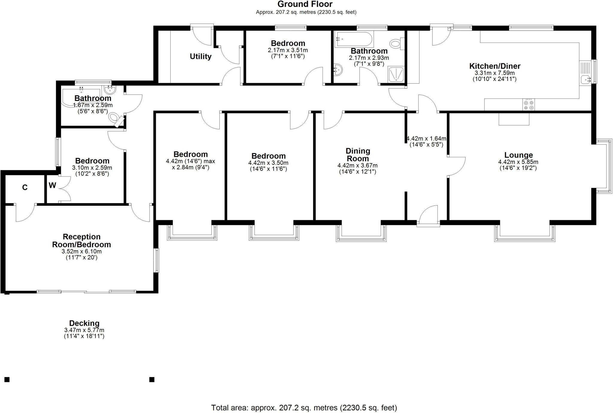 A 4/5 bed detached home with paddock in Shipham floorplan