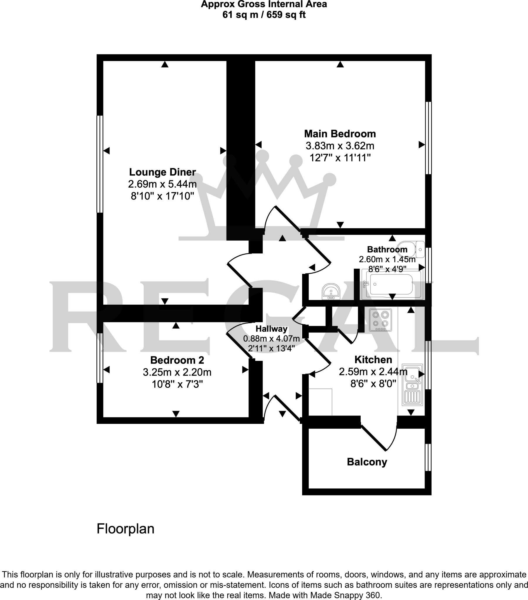 Moore Avenue, Bournemouth, BH11 floorplan