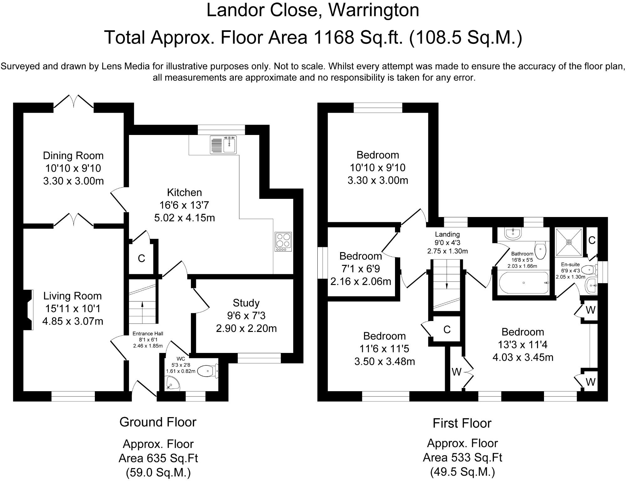 8, Landor Close, Lowton, Warrington, WA3 2LF floorplan