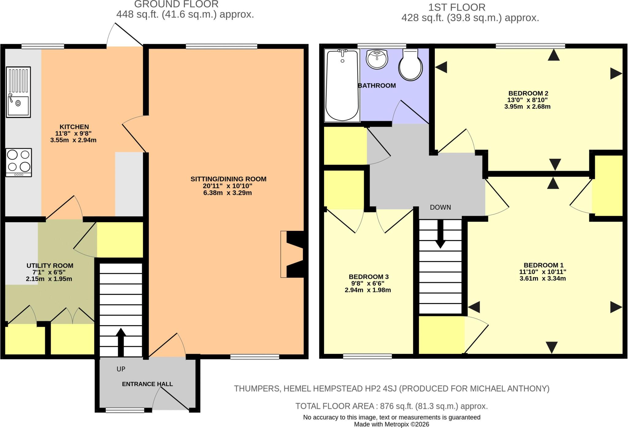 Thumpers, Hemel Hempstead floorplan