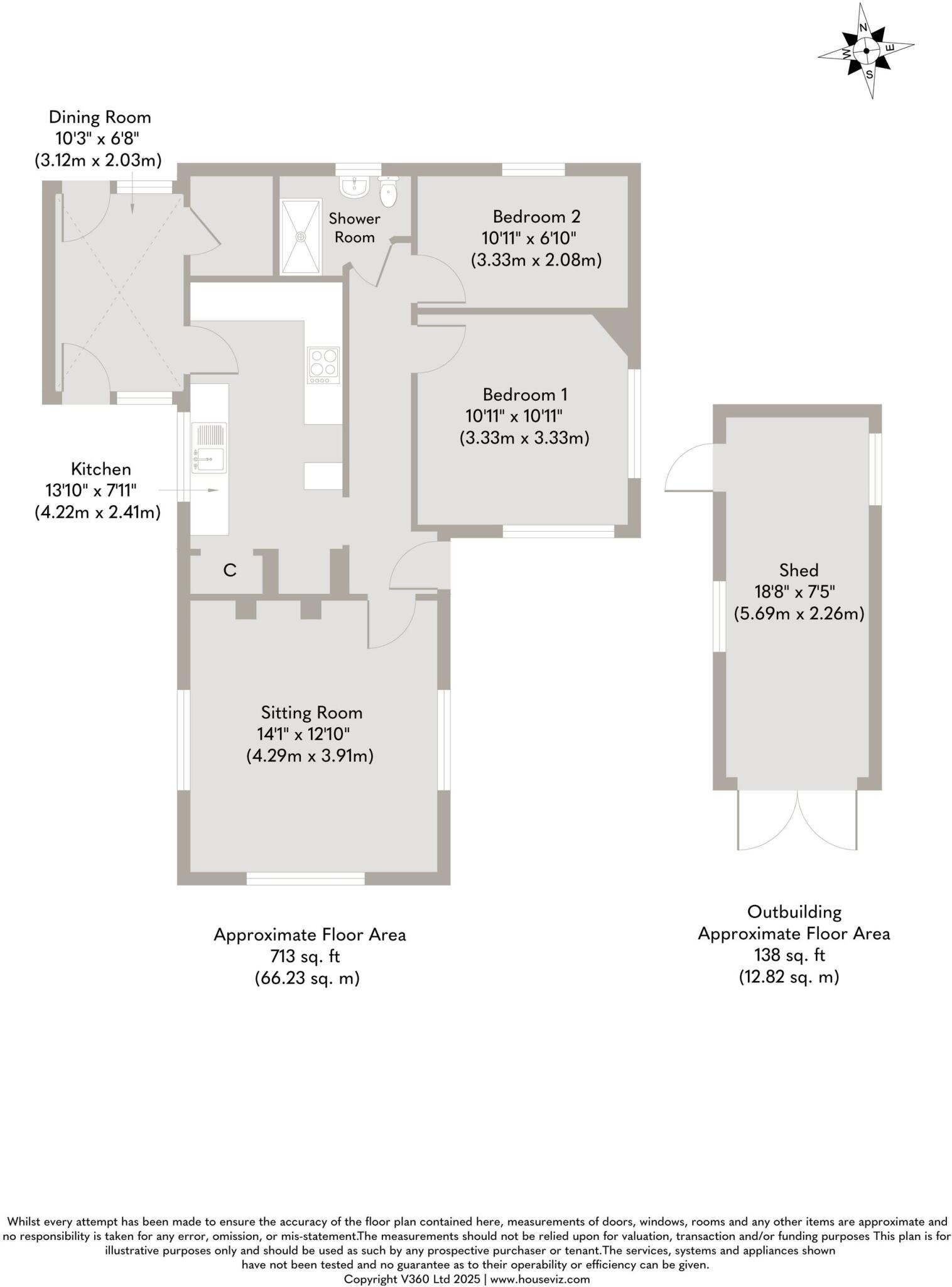Delightful Detached Carrstone Bungalow in South Wootton floorplan