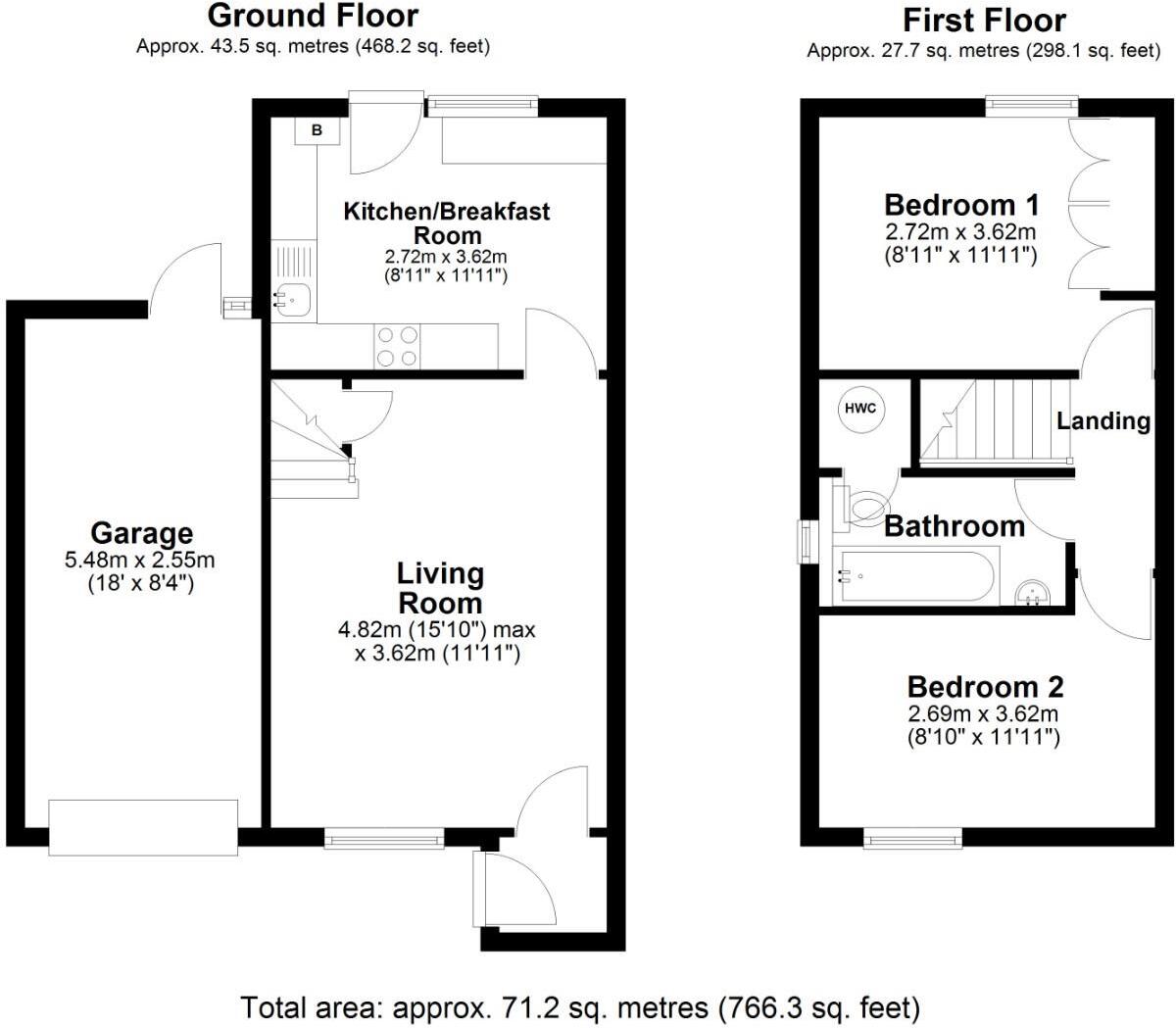 5 Hollyrood Close, Barry, CF62 8AY floorplan