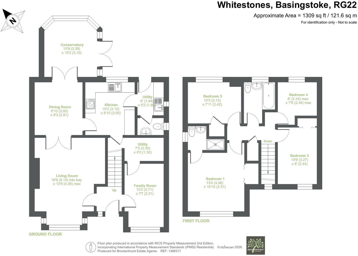 Whitestones Basingstoke RG22 4QY floorplan