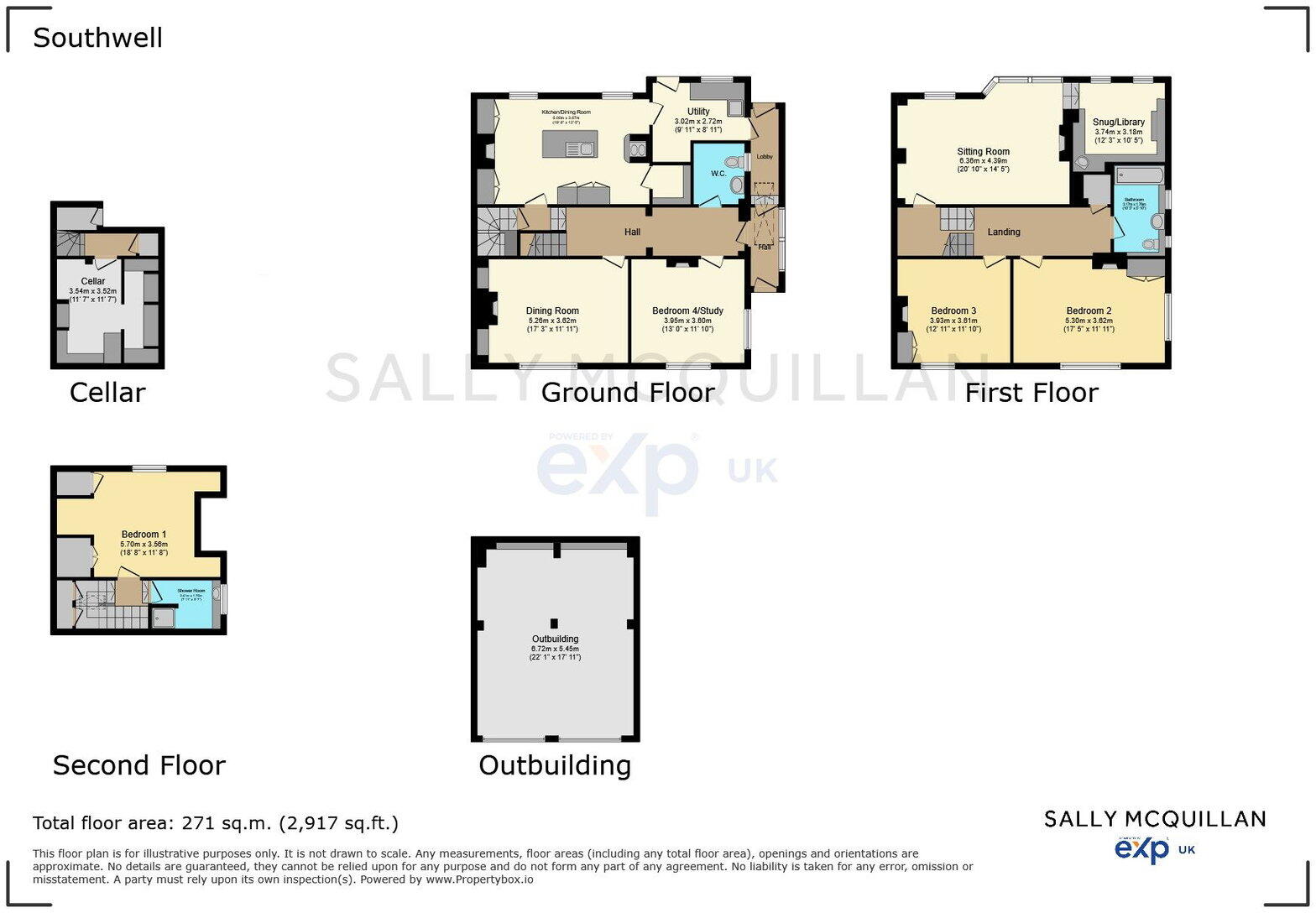 Grade II listed Georgian Townhouse, Westgate, Southwell floorplan