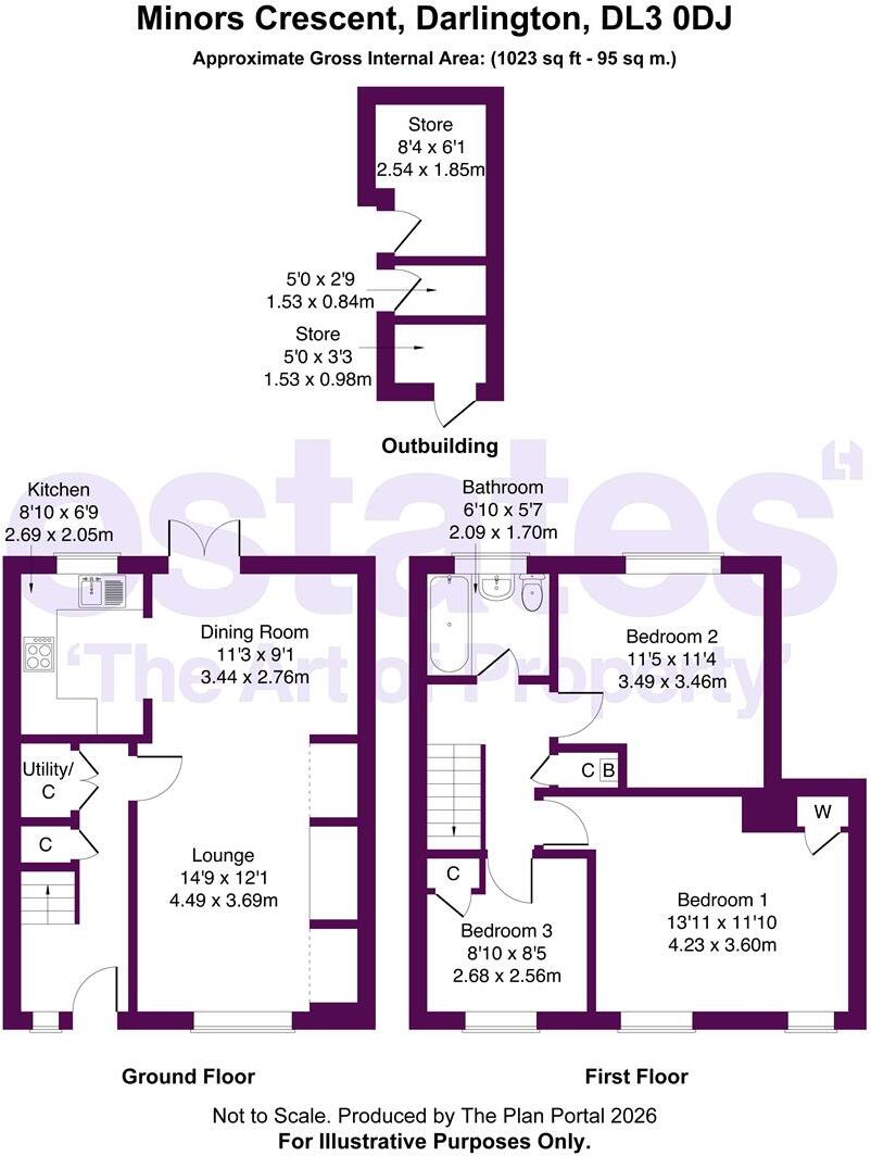 Minors Crescent, Darlington, DL3 0DJ floorplan