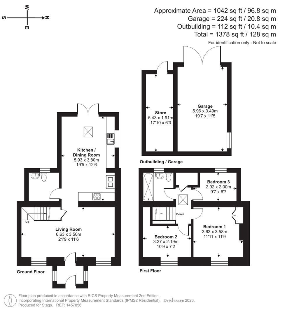 Puddle Cottages, Lanlivery, Bodmin floorplan