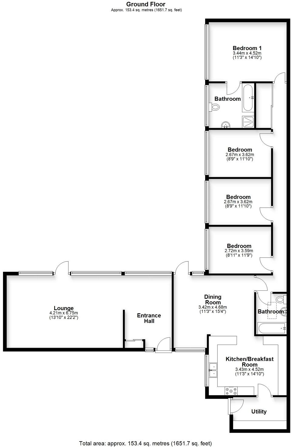 Jasmine Lodge, Merevale, Dinas Powys, The Vale Of Glamorgan. CF64 4HS floorplan