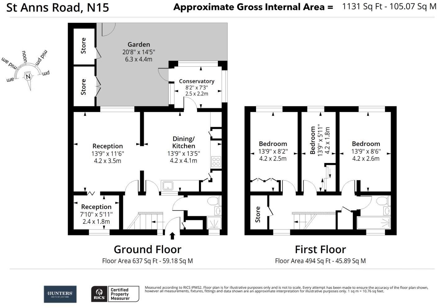 St. Ann's Road, London, N15 floorplan