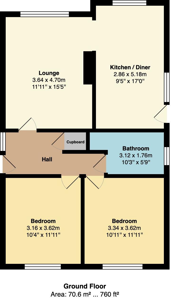 Stretton Road, Greenmount, Bury, BL0 floorplan