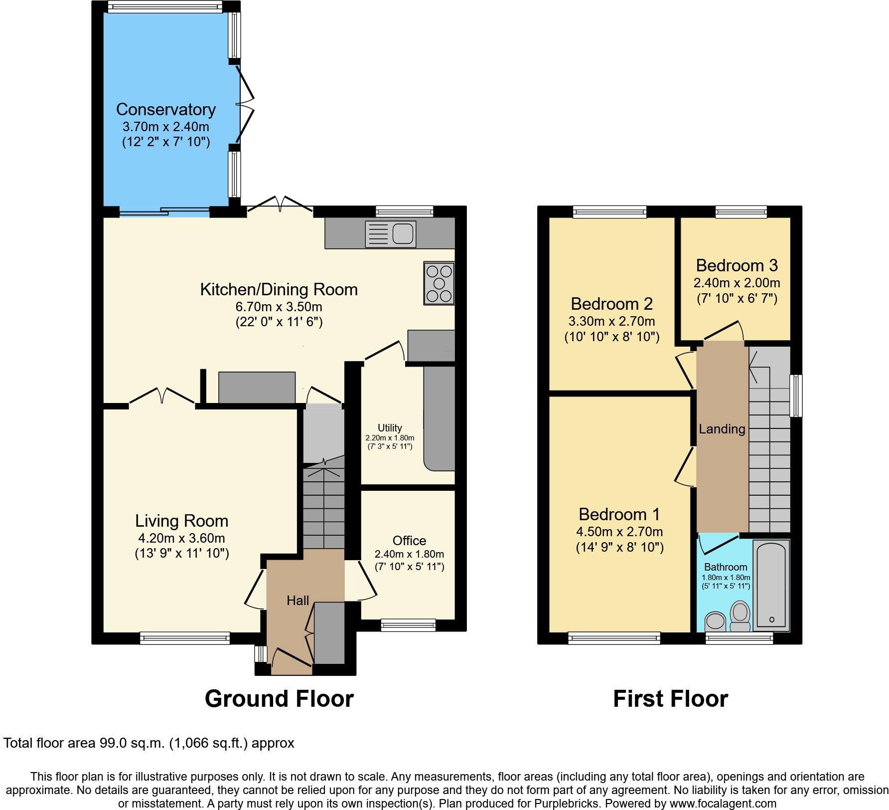 Ashbourne Avenue, Aspull, Wigan, WN2 floorplan