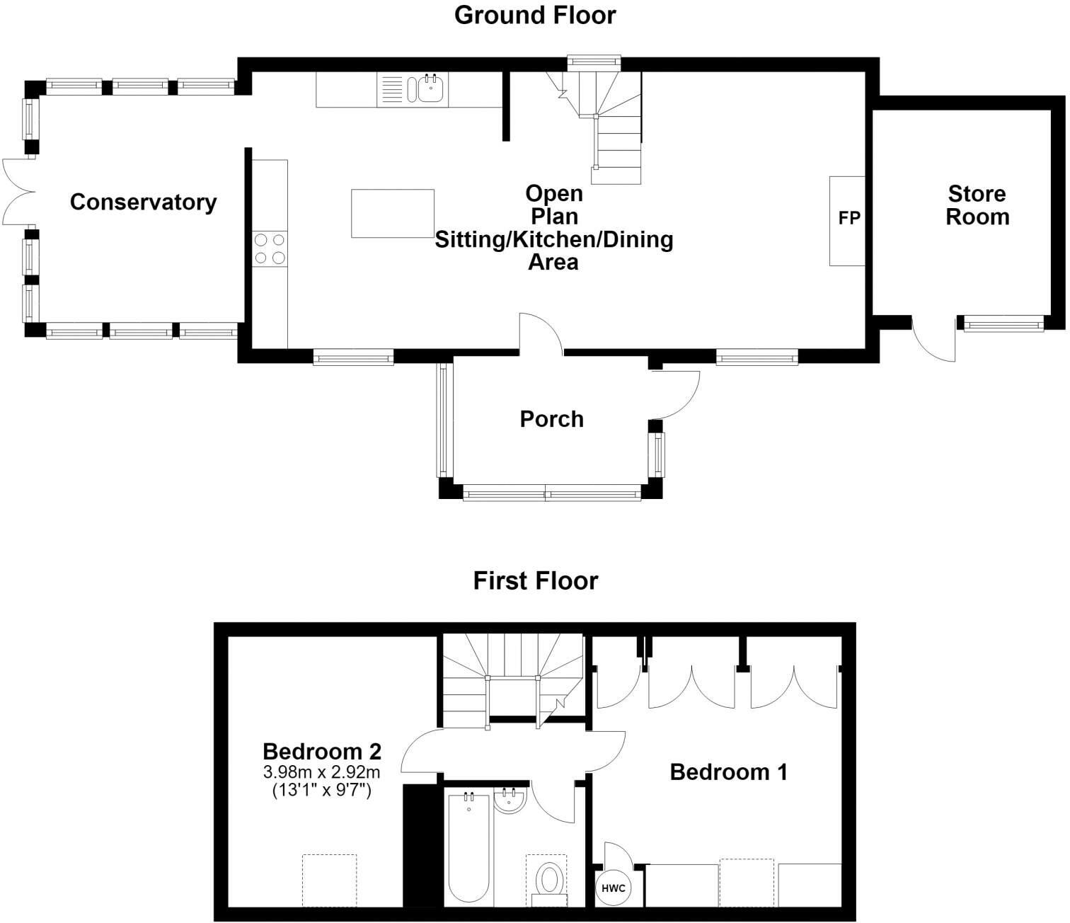 Old Cottage, 5 Sasaig, Teangue, Isle of Skye, IV44 8RD floorplan