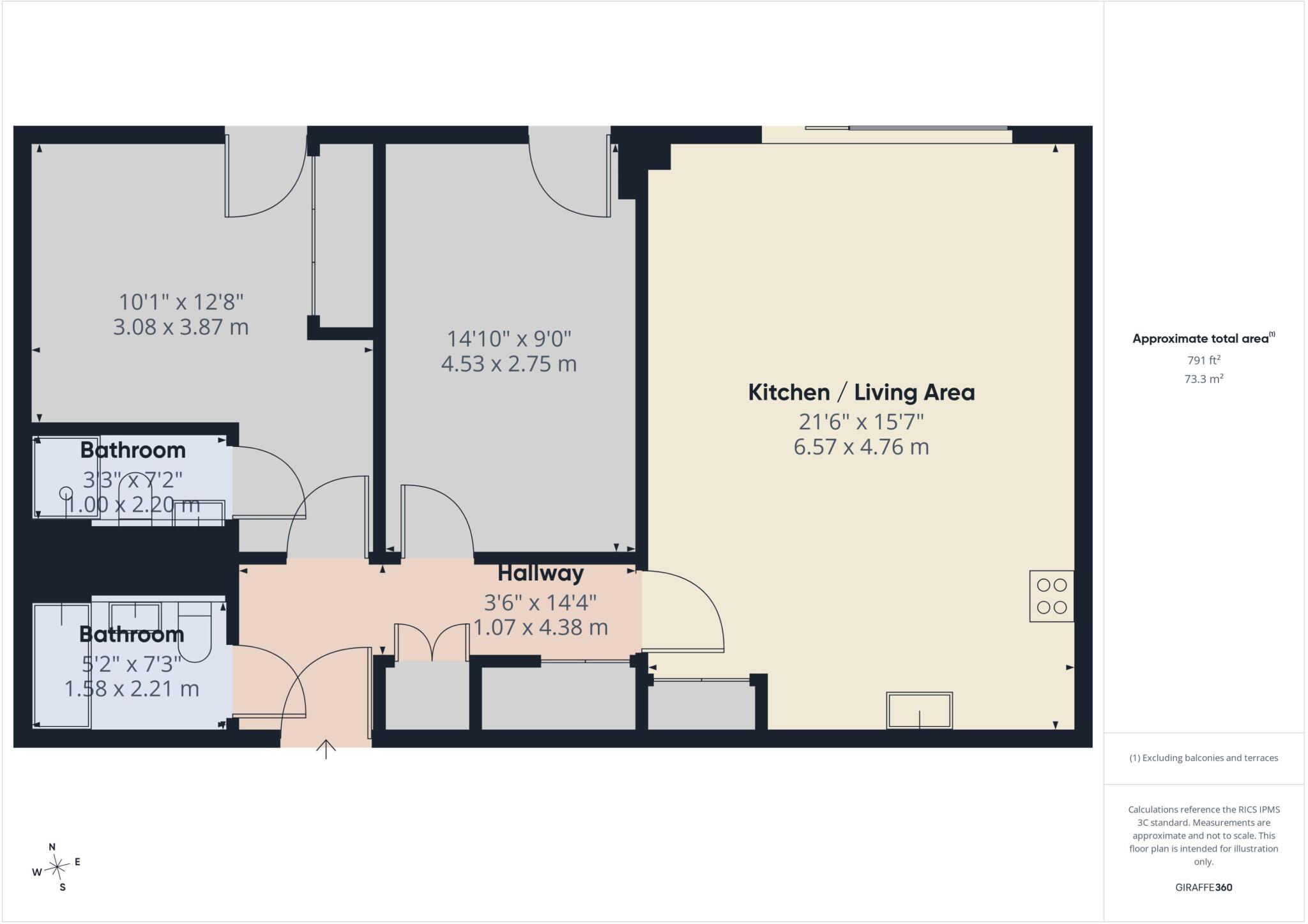 Hampton Place, Victoria Way, Ashford, TN23 floorplan
