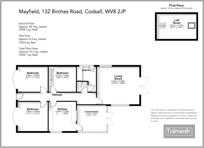 'Mayfield' Birches Road, Codsall, WV8 2JP floorplan