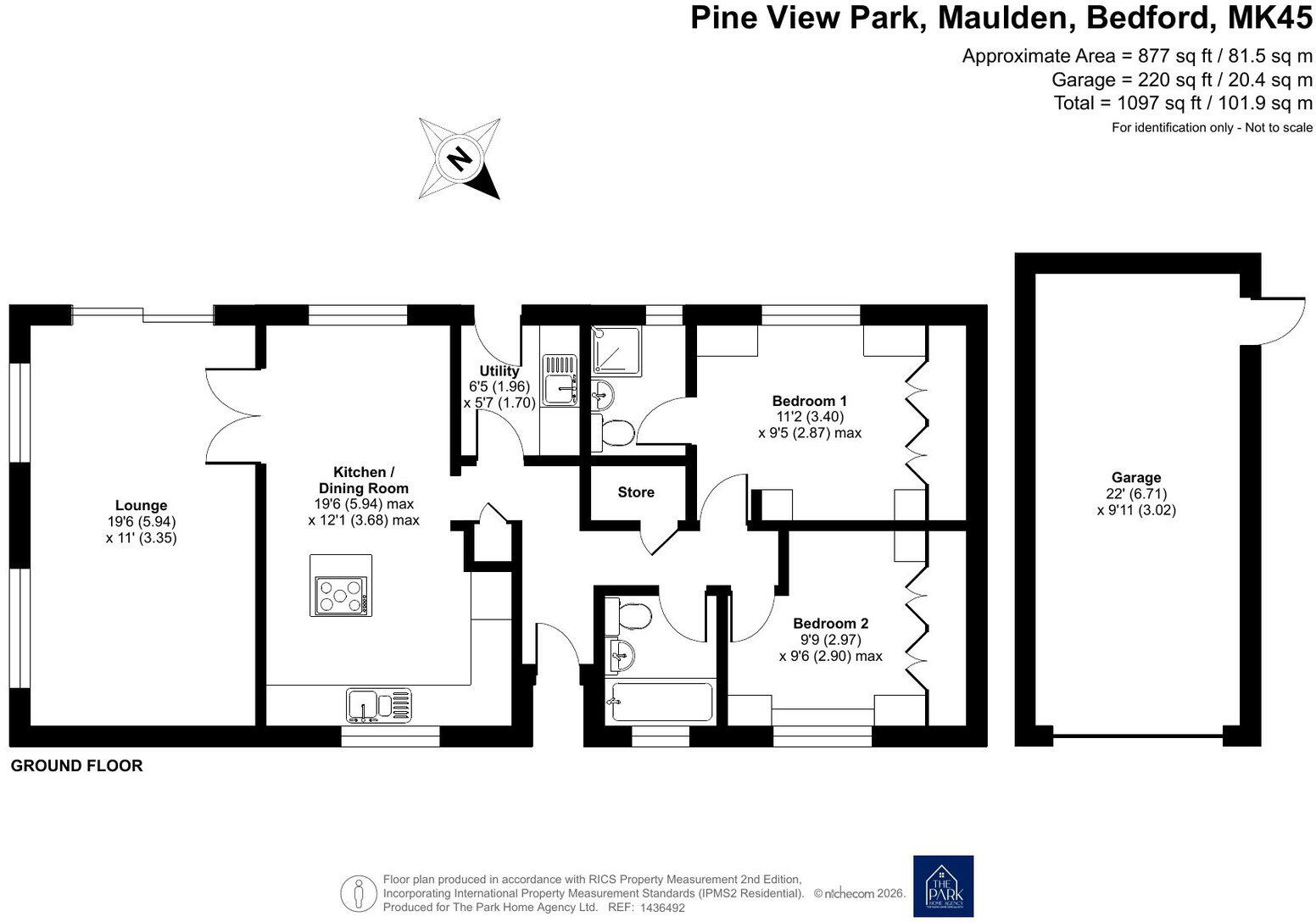 The Birches, Pine View Park, Maulden, Bedfordshire, MK45 2FL floorplan